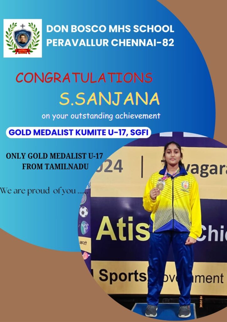 S.Sanjana - Gold medalist